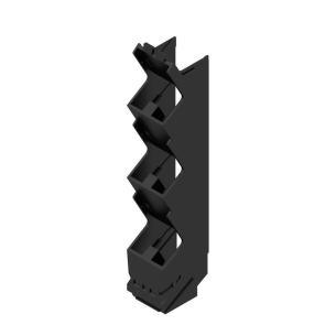 black plastic state installed in ip20 5 17 width housing modular element side