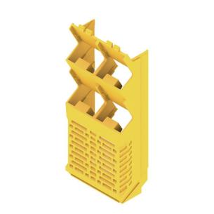 yellow traffic plastic state installed in ip20 45 width housing modular element side