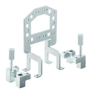 grey silver colour galvanized steel connectors industrial panel grip