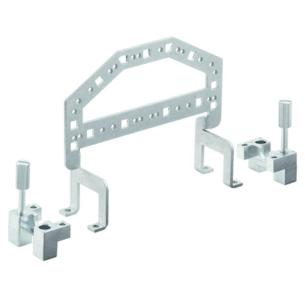 grey silver colour galvanized steel connectors industrial panel grip