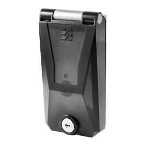 state closed in ip65 9005 ral to similar black colour key with lockable cover plastic frame single housing component
