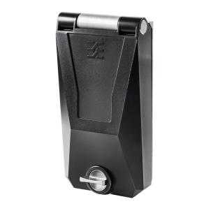 state closed in ip65 9005 ral to similar black colour locking knob control cover metal frame single housing component