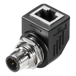 yes shielding m12 2 connection 90 rj45 1 connection ip67 adapter plug rj45