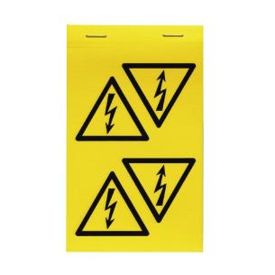 c 80 -45 yellow webbing fibre acrylic-coated triangle in flash lightning characters mixed characters printed mm 50 width marking device