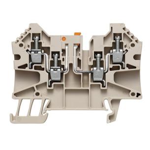 1 levels of number 4 connections of number v 500 a 27 mm2 4 beige dark connection screw terminal test-disconnect