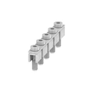 mm 10 width no insulated 50 18 mm in pitch 5 poles of number a 150 grey silver in screwed when terminal cross-connector