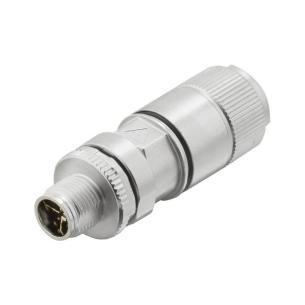 screwed yes connection shield plugged ip67 8 poles of number connection crimp x-coded m12 customisable field plug round
