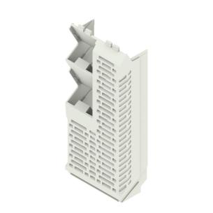 grey light plastic state installed in ip20 45 width housing modular element side