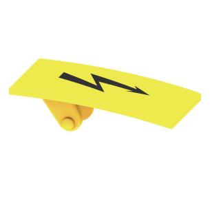 horizontal flash characters printed 00 12 mm in pitch yellow marking terminal