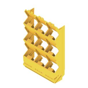 yellow traffic plastic state installed in ip20 67 width housing modular element side