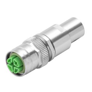 crimped yes connection shield ip67 8 poles of number connection crimp x-coded m12 customisable field plug round