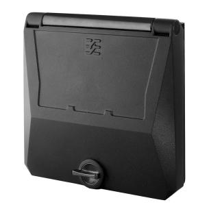 state closed in ip65 9005 ral to similar black colour 4x nema locking knob control cover metal frame double housing component