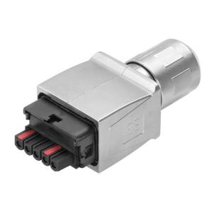 5 poles of number ip67 ip65 grey silver colour plug connector power ethernet industrial connector plug-in power