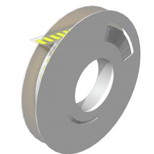 c 150 -40 yellow polyester without characters printed mm 15 width marking device