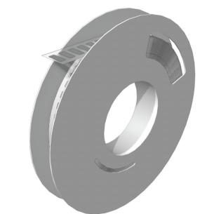 c 150 -40 silver polyester without characters printed mm 15 width marking device