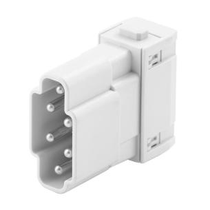 1 slots plug-in required male actuator with in push 6 poles of number a 16 v 500 signal power connectors industrial for insert module