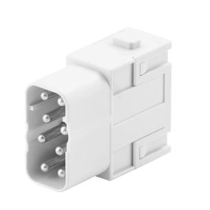 1 slots plug-in required male actuator with in push 8 poles of number a 16 v 400 signal power connectors industrial for insert module