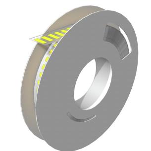 yellow polyamide without characters printed mm 17 width marking device