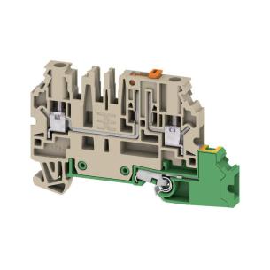 2 levels of number 3 connections of number v 500 a 28 mm2 4 beige dark connection screw terminal test-disconnect