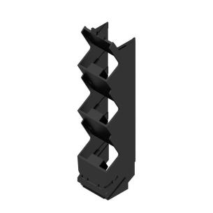 black plastic state installed in ip20 5 22 width housing modular element side