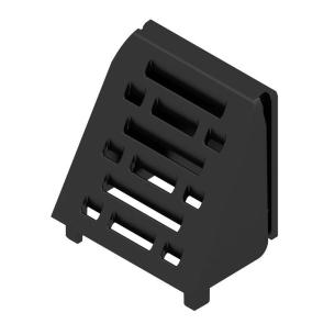 black plastic state installed in ip20 5 22 width housing modular cover element side