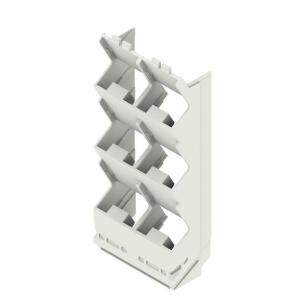 grey light plastic state installed in ip20 45 width housing modular element side