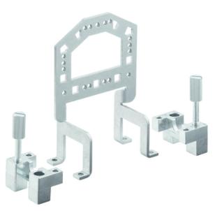 grey silver colour galvanized steel connectors industrial panel grip