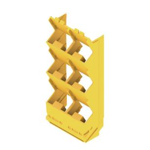 yellow traffic plastic state installed in ip20 45 width housing modular element side