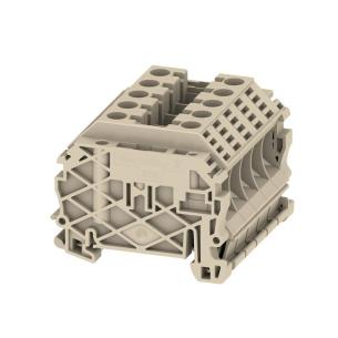 2 connections of number v 1000 a 57 mm2 10 beige dark connection screw block terminal feed-through