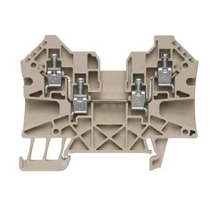 beige zz 4 wdu leder 4 skrueforbindelse gennemgangsklemme