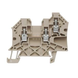 beige zr 4 wdu leder 3 skrueforbindelse gennemgangsklemme