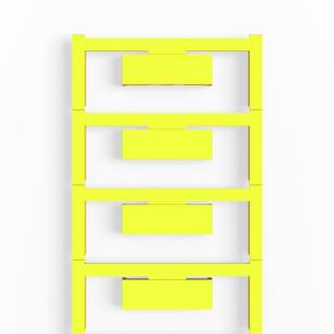 vertical and horizontal neutral characters printed yellow marking terminal