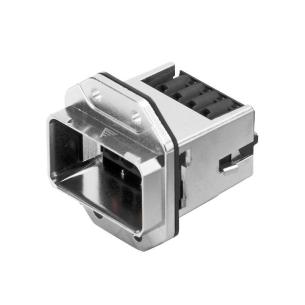 5 poles of number ip67 grey silver colour flange connector power ethernet industrial connector plug-in power
