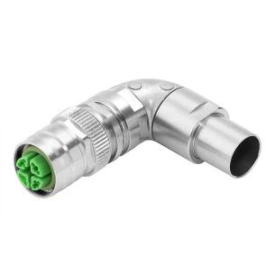 crimped yes connection shield ip67 8 poles of number connection crimp x-coded m12 customisable field plug round