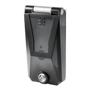 state closed in ip65 9005 ral to similar black colour lock daimler key cabinet with lockable cover plastic frame single housing component