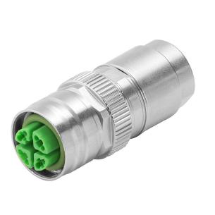 yes connection shield ip67 8 poles of number connection crimp x-coded m12 customisable field plug round