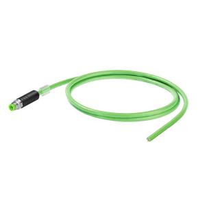 m 3 length 4 poles of number open pin straight ip67 - d-code m8 assembled cable profinet