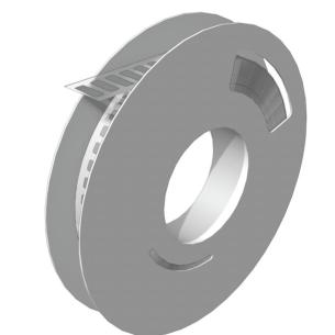 silver polyamide without characters printed mm 17 width marking device