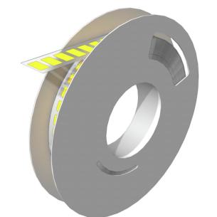 yellow polyamide without characters printed mm 17 width marking device