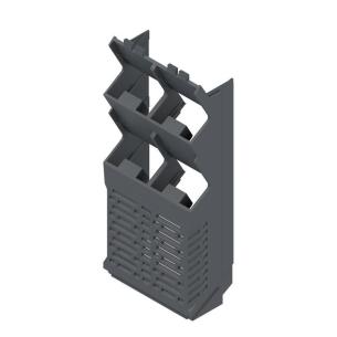 grey graphite plastic state installed in ip20 45 width housing modular element side