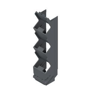 grey graphite plastic state installed in ip20 5 22 width housing modular element side