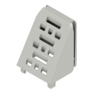 grey agate plastic state installed in ip20 5 17 width housing modular cover element side