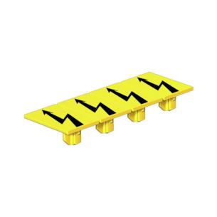 flash characters printed yellow marking terminal