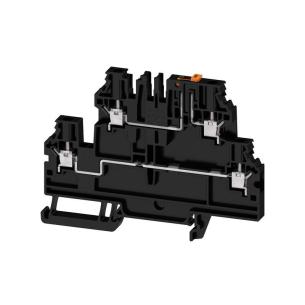 2 levels of number 4 connections of number v 500 a 28 mm2 4 black connection screw terminal test-disconnect