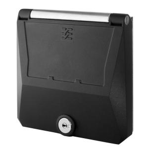 state closed in ip65 9005 ral to similar black colour key with lockable cover metal frame double housing component