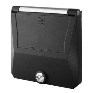 state closed in ip65 9005 ral to similar black colour key cabinet with lockable cover metal frame double housing component