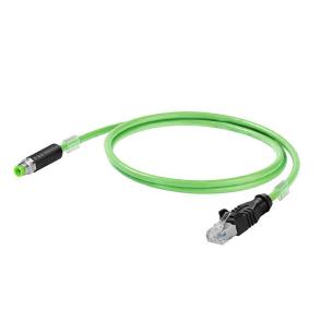 m 10 length 4 poles of number 20 ip rj45 pin straight ip67 - d-code m8 assembled cable profinet