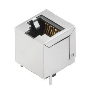 tray nickel over gold no led yes shielding connection solder tht 5 cat jack modular rj45 connector pcb