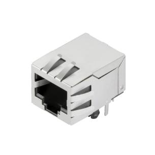 assembly manual tray nickel over gold no led yes shielding connection solder tht 5 cat jack modular rj45 connector pcb