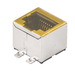 tape nickel over gold no led yes shielding connection solder smd 5 cat jack modular rj45 connector pcb